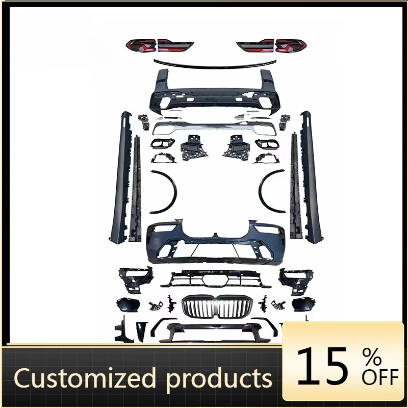 

High quality, professional and reliable.2018 Year up X7 G07 Upgrade to G07 LCI Style Body Part Front Rear Bumper Side Skirts Gri