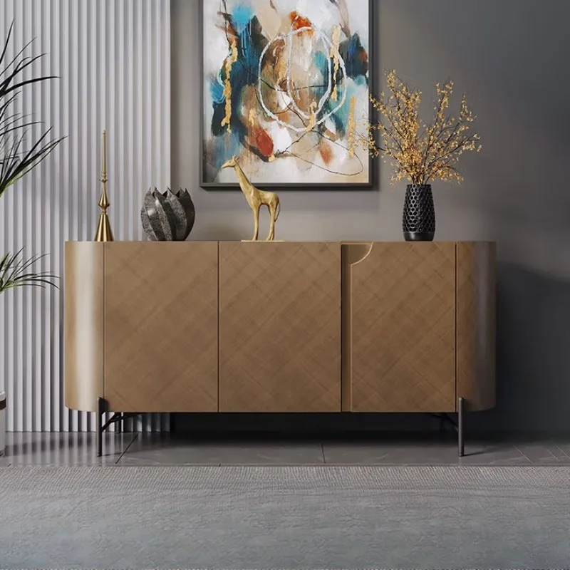 

cabinet, modern villa metallic paint designer entrance cabinet, brushed metallic paint entrance cabinet (140X40X85CM)