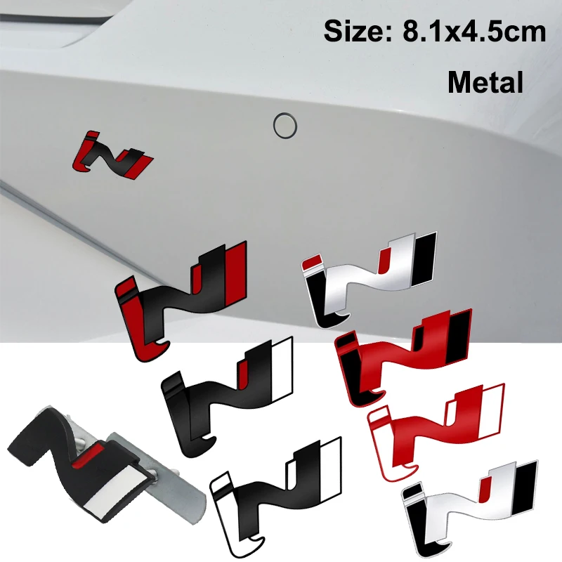 Car Front Grille Emblem for Hyundai Accent Getz IX35 I20 I30 I10 I40 Tucson Kona Elantra Sonata Metal IN Logo Auto Badge Sticker
