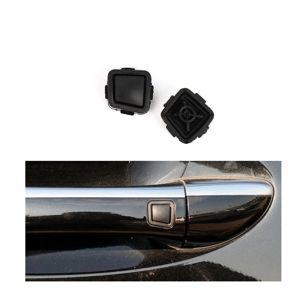 Keyless Entry Outside Door Handle Sensor Button Rubber Cover for W164 W251 R ML Class R300 ML320(Left)