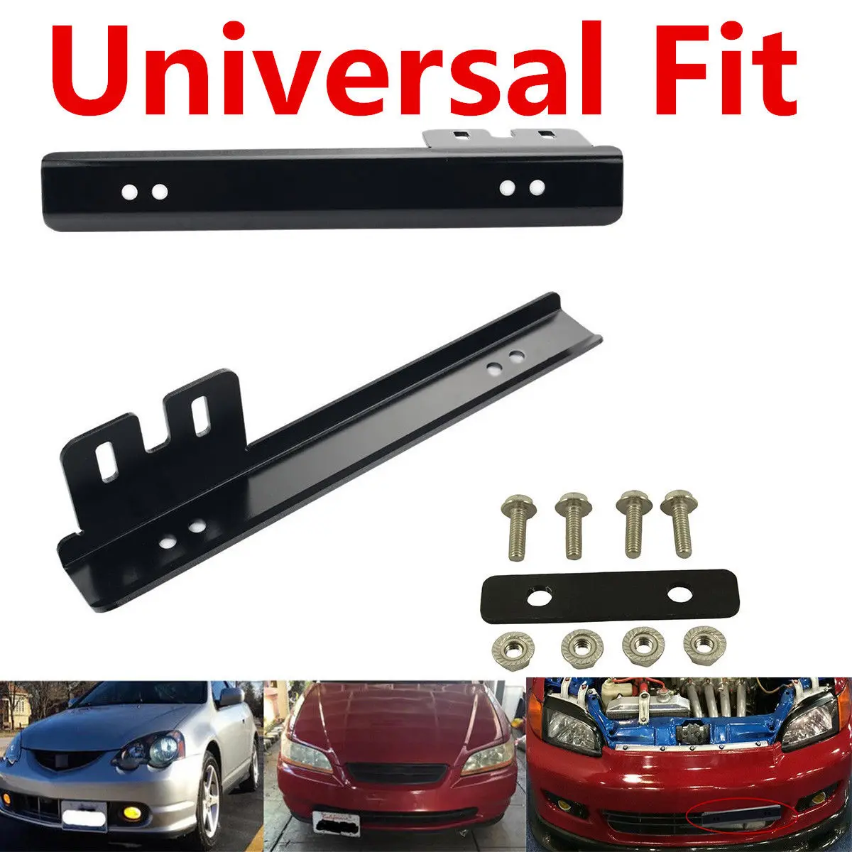 Aluminum License Plate Relocator Car Front License Plate Mounting Relocate Bracket Holder For Honda Civic