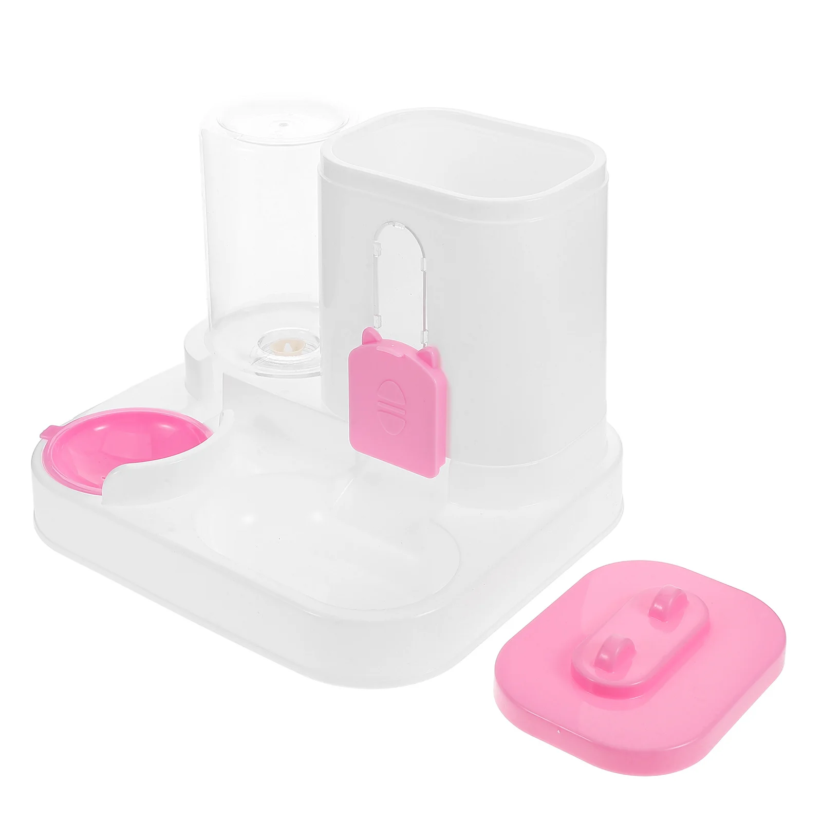 

Automatic Cat Feeder and Water Dispenser 2-in-1 Large Capacity Pet Food Bowl Convenient Automatic Feeding Station for Cats Dogs