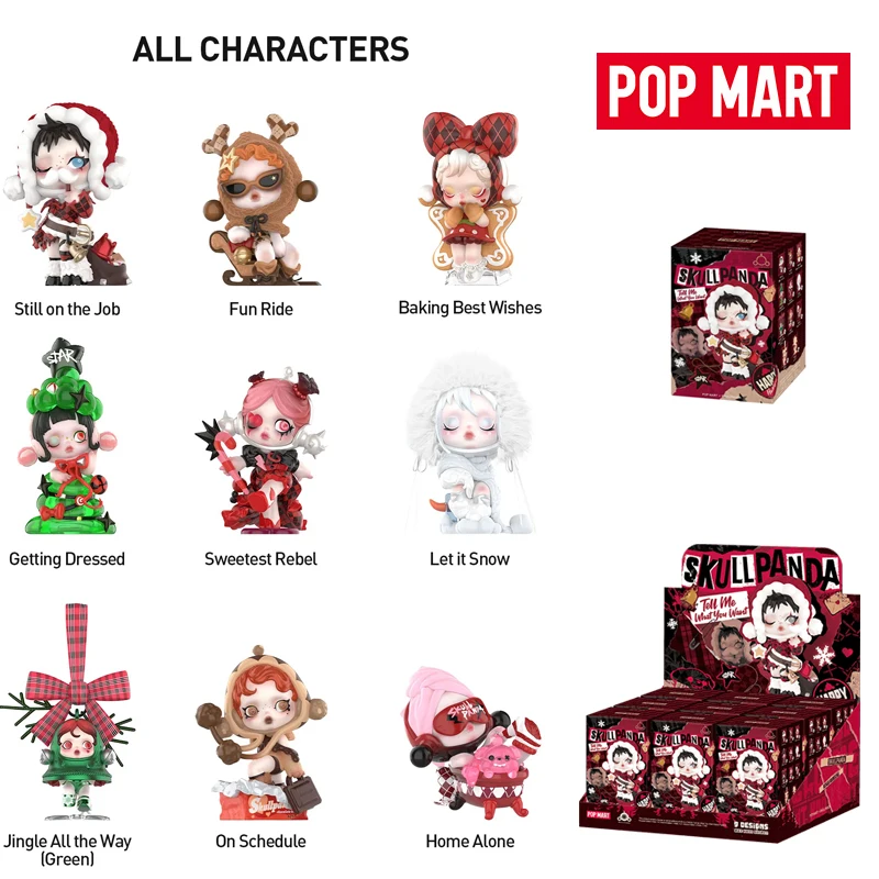 Официальный товар POPMART SKULLPANDA Tell Me What YouWant Series Фигурки Слепая коробка Игрушки Фигурка Mystery Box Коллекционная модель