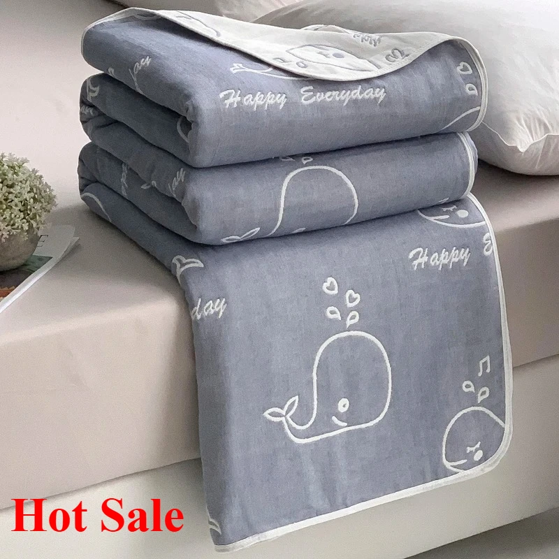 

2025 cotton six-layer yarn Xia Liang quilt pure cotton towel quilt empty blanket nap blanket gauze blanket