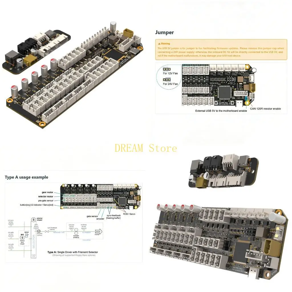 

Модуль управления 3D-печатью на базе STM32F407 с поддержкой USB CANBUS и драйвером 5 шаговых двигателей TMC2209, лучшая