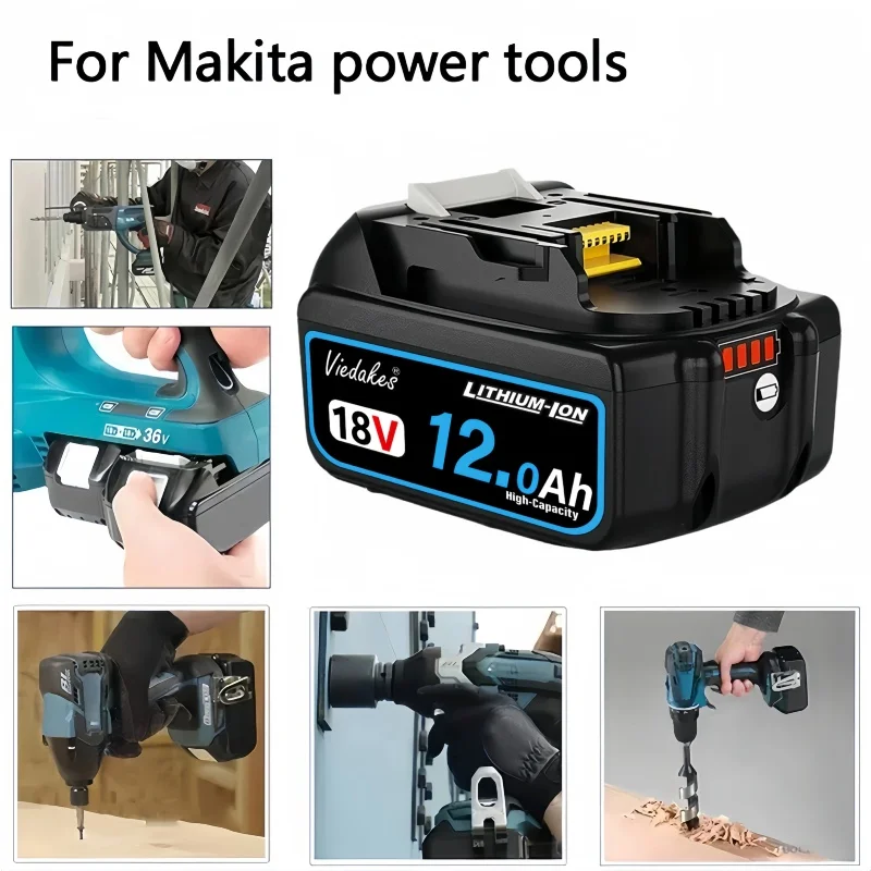 💯compatible for Makita 18V Battery for Makita Tool,DGA504、DTD173、TW004G、DGA506 Rechargeable18v 12.0Ah Lithium Battery
