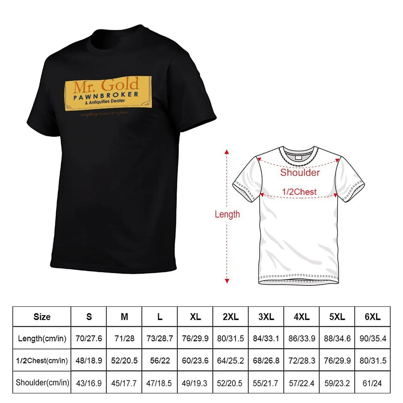 Mr Gold's Pawn Shop T-Shirt Personalized t-shirt cotton graphic tees shirts men