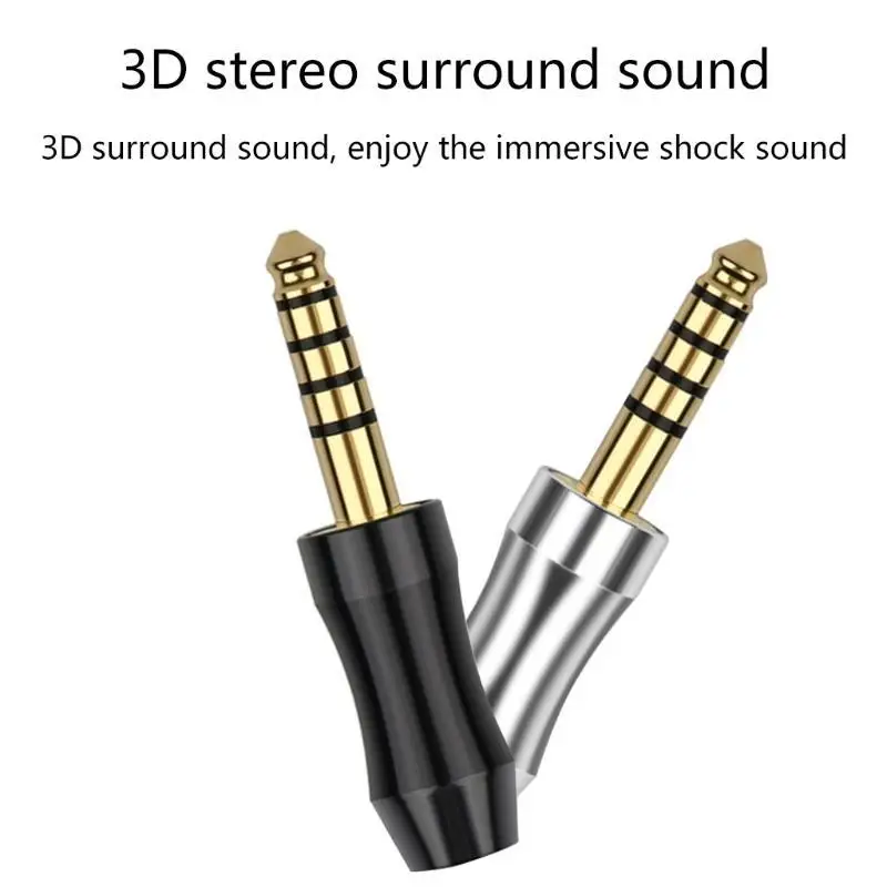 31BA Commonly Used 4.4mm Earphone Plug 5Pole StereoAudio Copper Plug Solder Connector