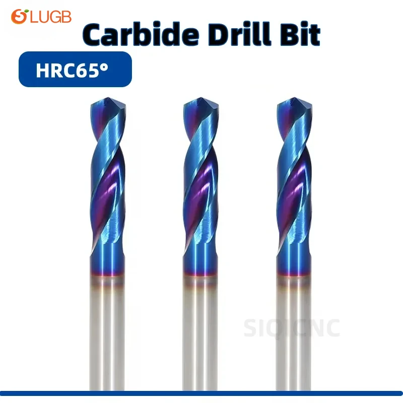 

SIQICNC HRC65° Tungsten Carbide Drills Metal Drill Bits For Hard Metalworking CNC Lathe Steel Drilling Tool 0.5-20.0mm