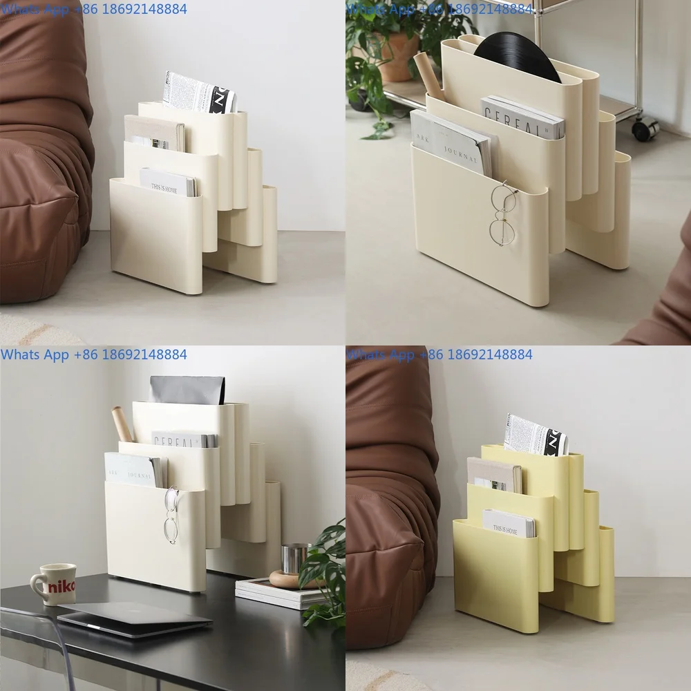 

Creative Home Bookshelf for Magazine Display Plastic Floor Rack for Photography Props