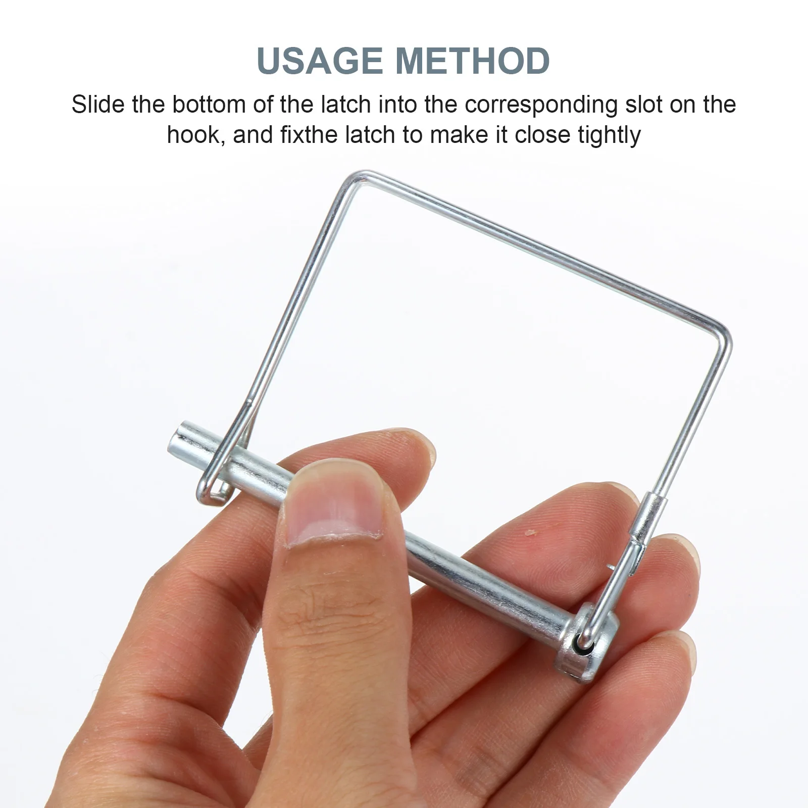 

10pcs Square Retainer Wire Clip Heavy Duty Carbon Steel Arch Pin For Trailer Hitch Coupler Shaft Locking Farm Garden Use