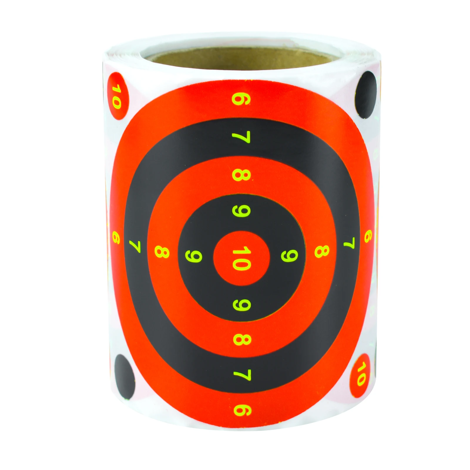 100Pcs 3inch Number Circle Stickers for Shooting Practice, Splash Target Stickers, Shooting Target Training Supplies Stickers, Fluorescent Color Labels (Can Be Used for Real Gun Practice and Airgun Practice)