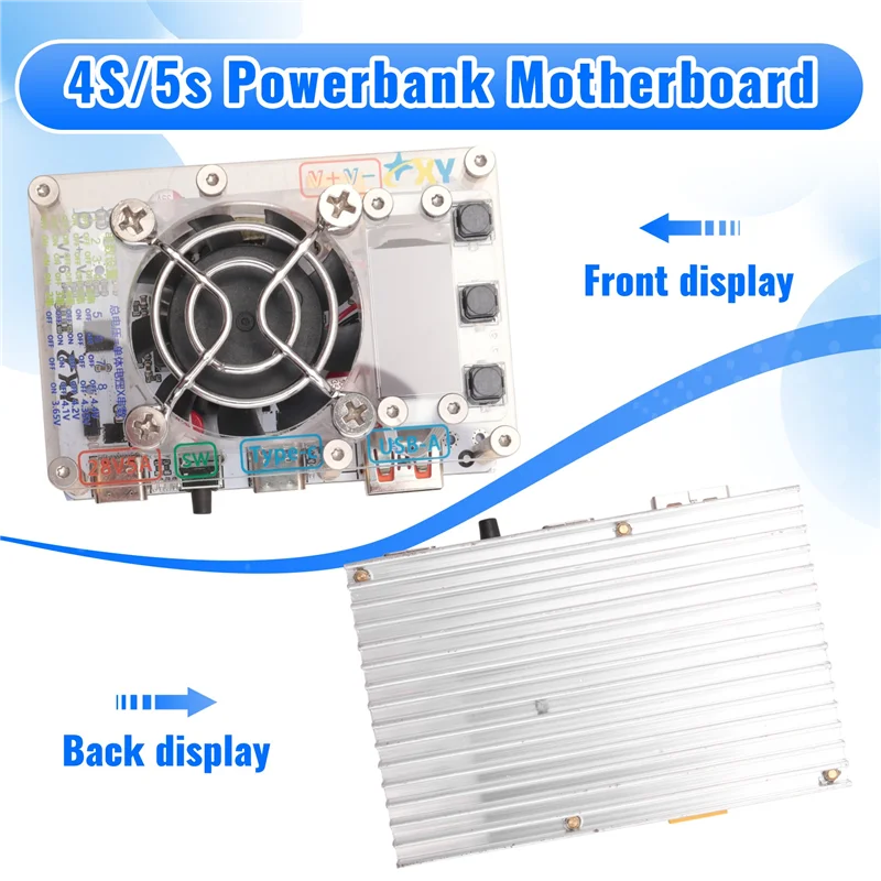 AED6-PD3.1 140W + 140W/280W Módulo de carga rápida 0,96 pulgadas Li/Li-Iron 21700/18650 2S/3S/4S/5S/6S placa base de Banco de energía DIY XT30