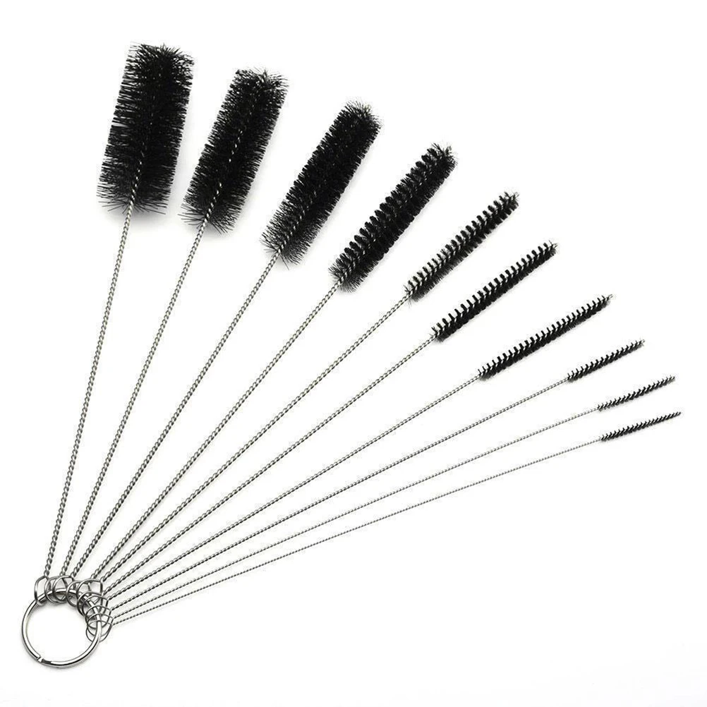 10 Pcs/Set Test Tube Brushes Metal Clean Glass  Fumar Feeding Bottle Test Tube Glass Cleaning Brush