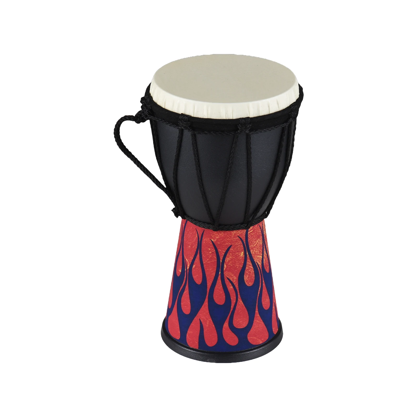 4 Inch African Drum Hand Drum Lightweight Hand Clap Drum Colorful Pattern Bongo Drum for Beginner Percussion Musical Instrument
