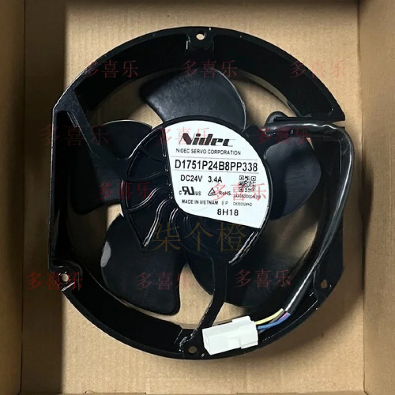 

EE for NIDEC D1751P24B8PP338 24V 3.4A 17251 17cm Cooling Fan for Inverter