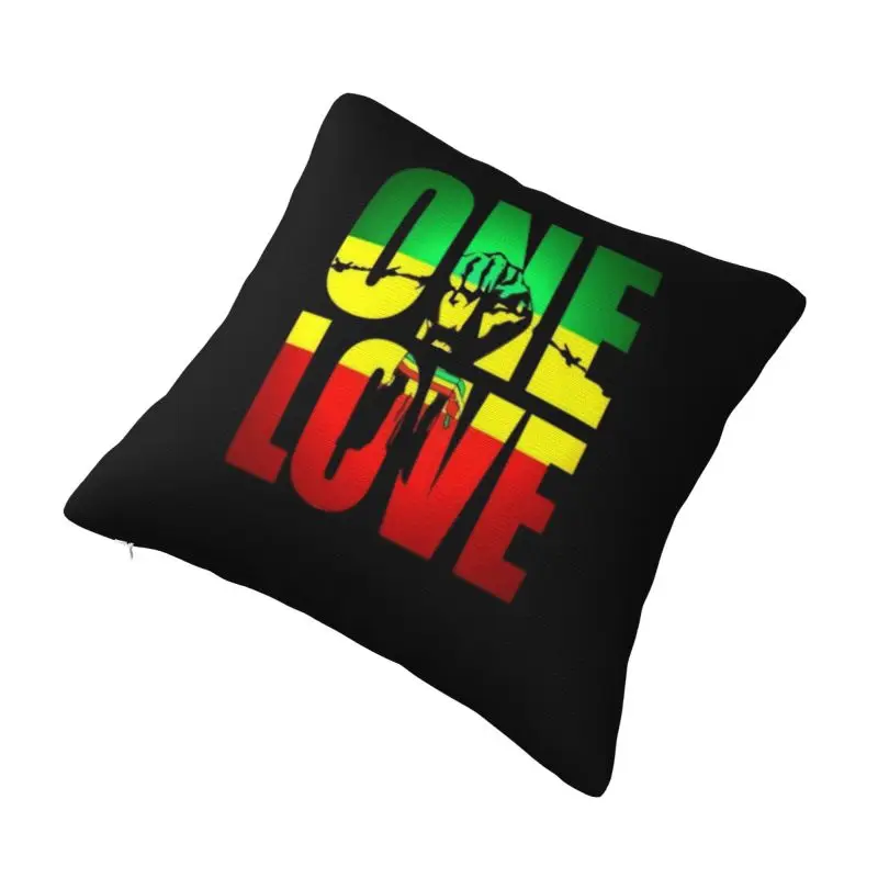 Custom Nordic One Love Jamaica Reggae Sofa Cushion Cover Velvet Pillow Case