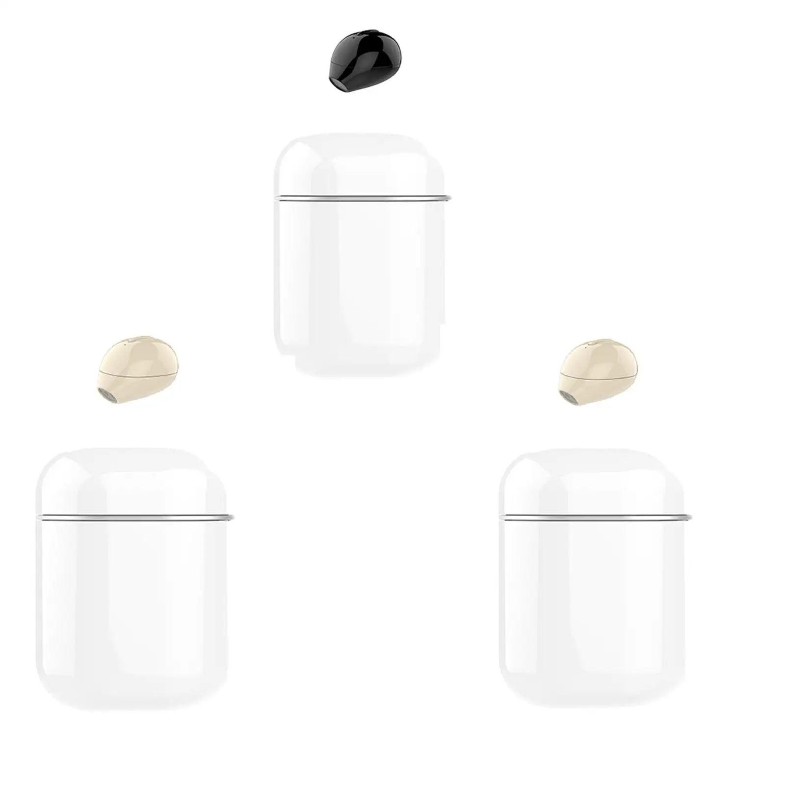 Lightweight Wireless Single Earbud Invisible Design Bluetooth Earpiece in Ear Headphones for Busy People