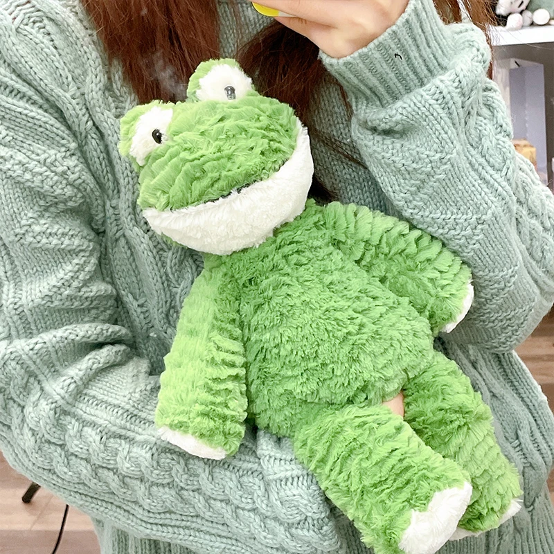 25cm pelzige Frosch puppe Stofftier niedlich lächelnd Frosch Plüsch tier Schlaf Plüschtiere beschwichtigen Geschenke für Mädchen