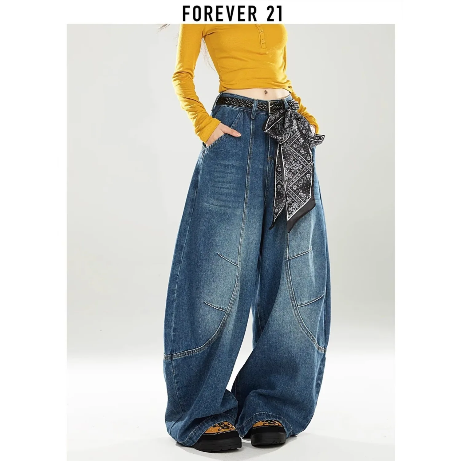 

Американская уличная мода Ins Art, джинсы с большим карманом и изогнутым ножом для мужчин, осенние модные брендовые женские широкие джинсы, мешковатые