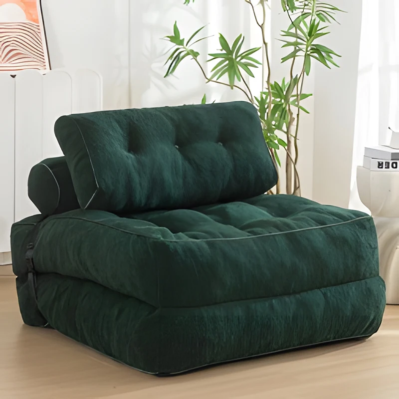 Compressed Folding Sofa Bed Bean Bag Lcorduroy Fabric Azy Sofa Memory Foam Casual Fabric Bedroom Armchair for Small Apartment