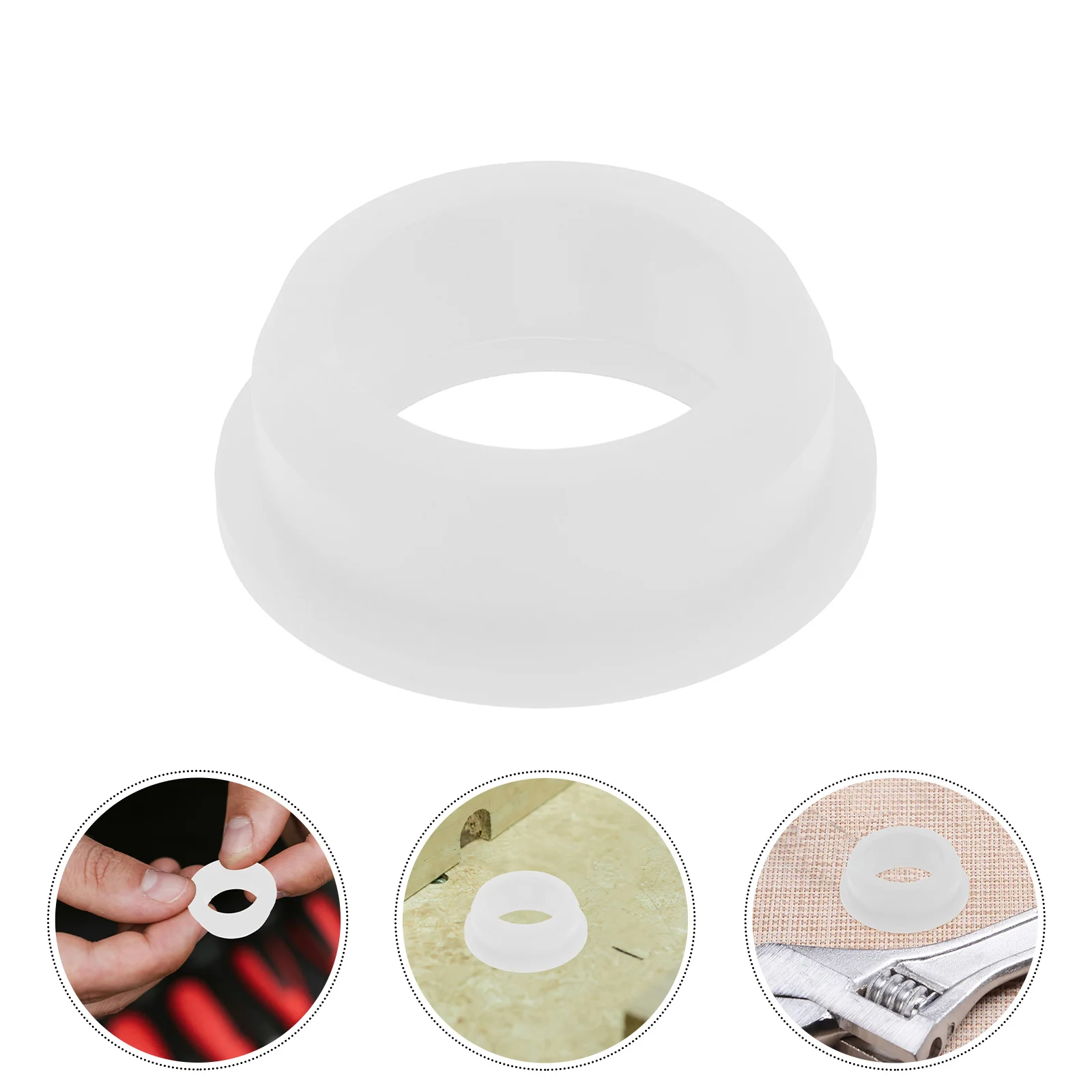 

6Pcs Silicone Grommets White Flexible Cable Protectors Heat Resistant Wire Hole Covers for Desk Wall Cord Organizer