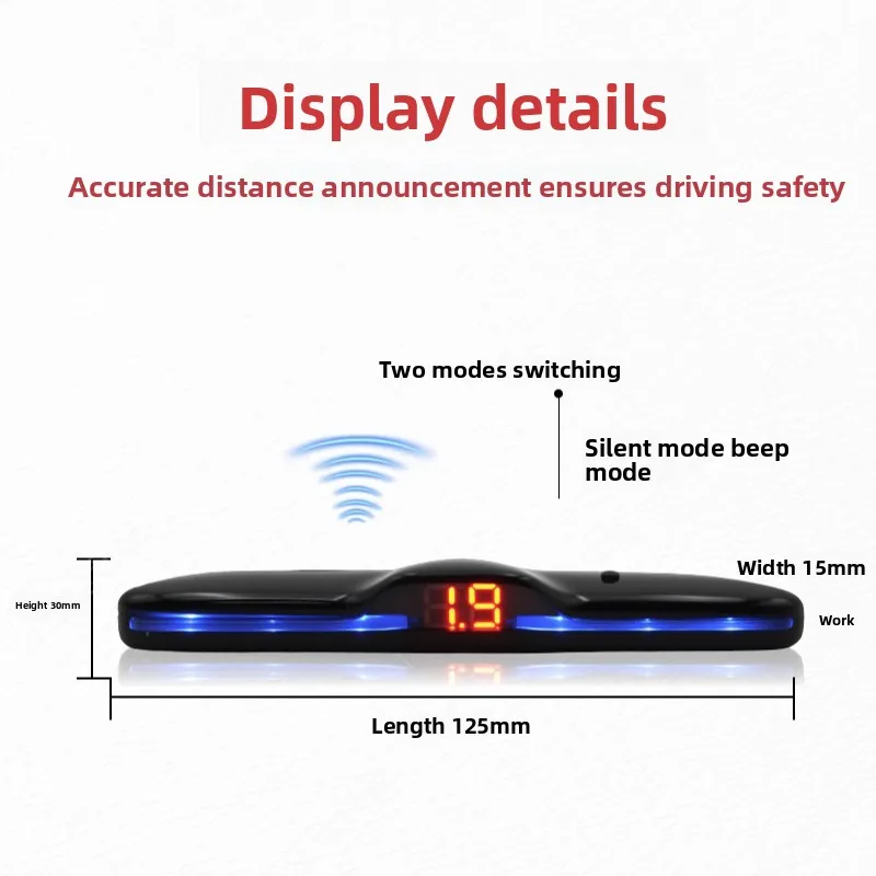 LED Display Car Reverse Parking Sensor System for 2 4 6 8 Probe Backup Radar Kit with Beeper Alarm High Quality Rear View