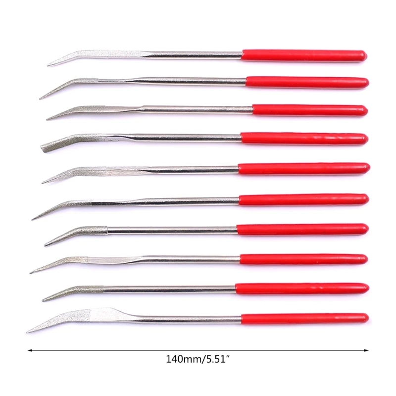 Diamond File Set for Material Removal and Cleaning 10Pcs, Various Shapes 896B