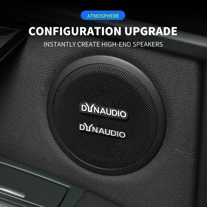 5pcs/10pcs high-quality Metal Dynaudio logo car Hi-Fi Speaker audio Speaker Badge stereo Emblem sticker letter accessories