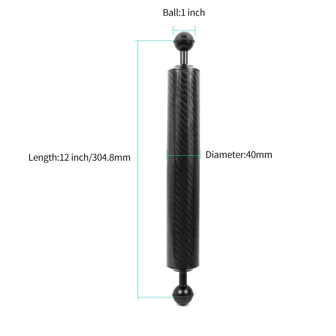 Unterwasser tauch verlängerung Tray Arm Float Auftrieb Wasser arm Dual 1 "Ball Slr Kamera für Gopro für Osmo Action Durchmesser 40mm – Detail 24
