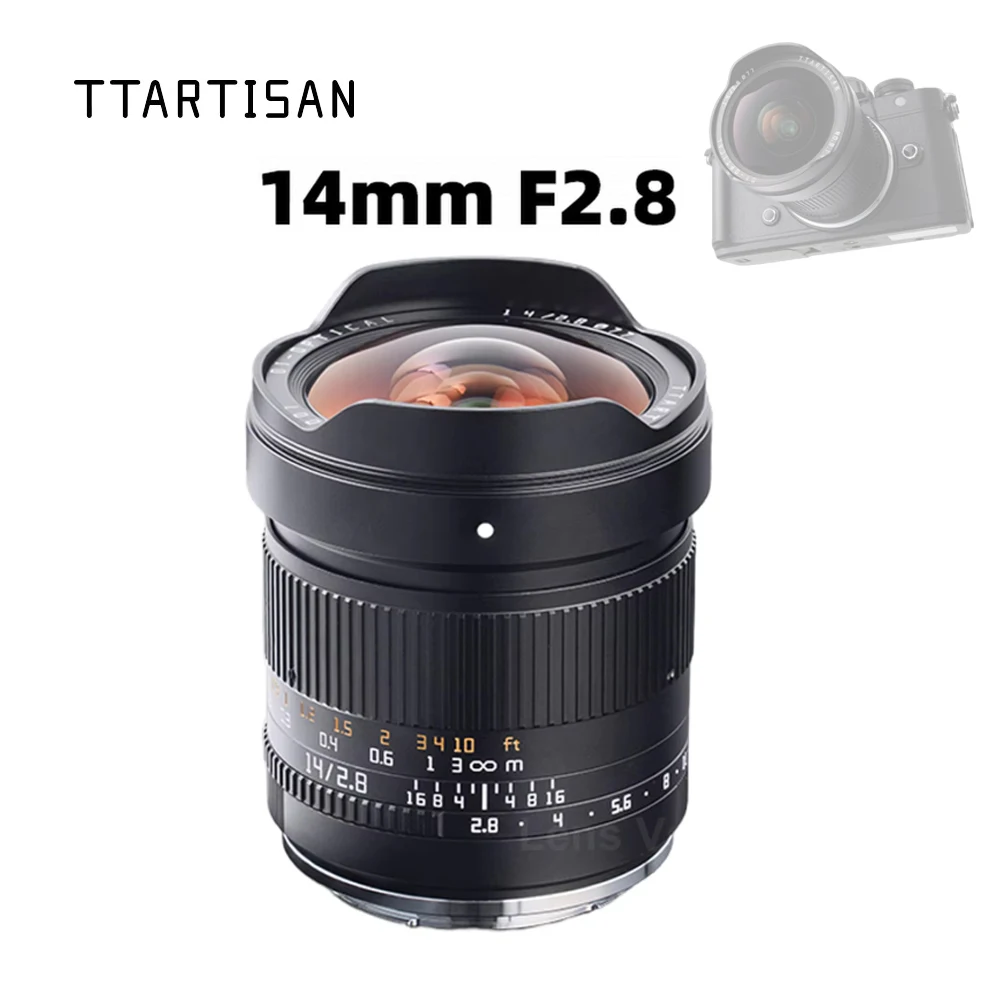 

TTArtisan MF 14mm F2.8 Full Frame Ultra Wide Angle Manual Focus Lens for Sony E A7C2 ZV-E1 Canon RF Nikon Z Z50ii Z5ii LUMIX L