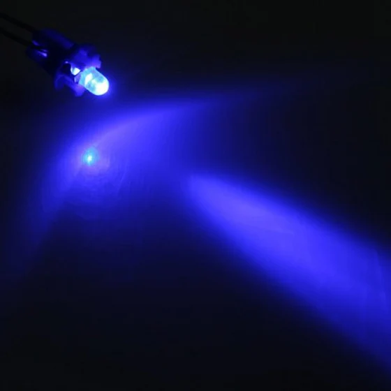 Traço LED bulbo medidor com suporte, B8-5D T5 lâmpada, Blue Tuning Auto carro luz, 10 pcs