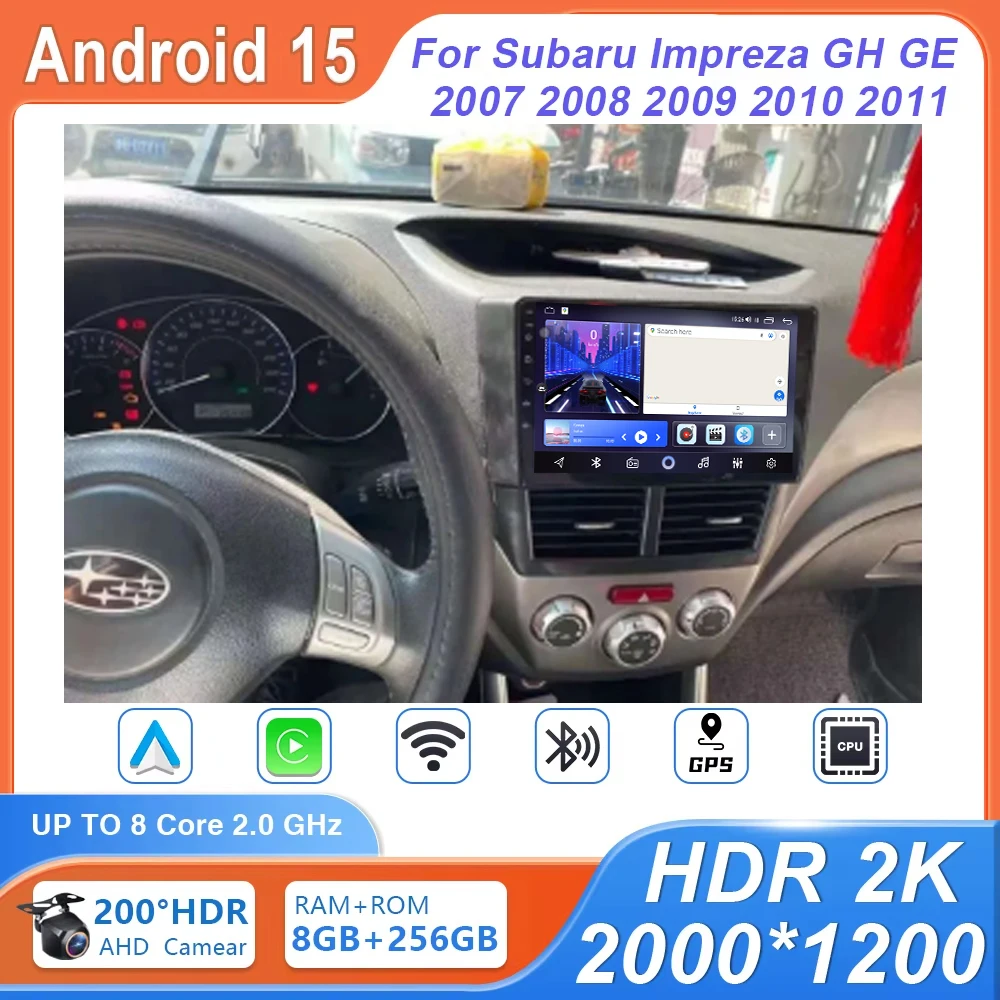 

9" Android 15 Carplay For Subaru Forester Impreza WRX STI Car Radio Multimedia Player GPS Navi RDS Head Unit 4G WiFi DSP 2 Din