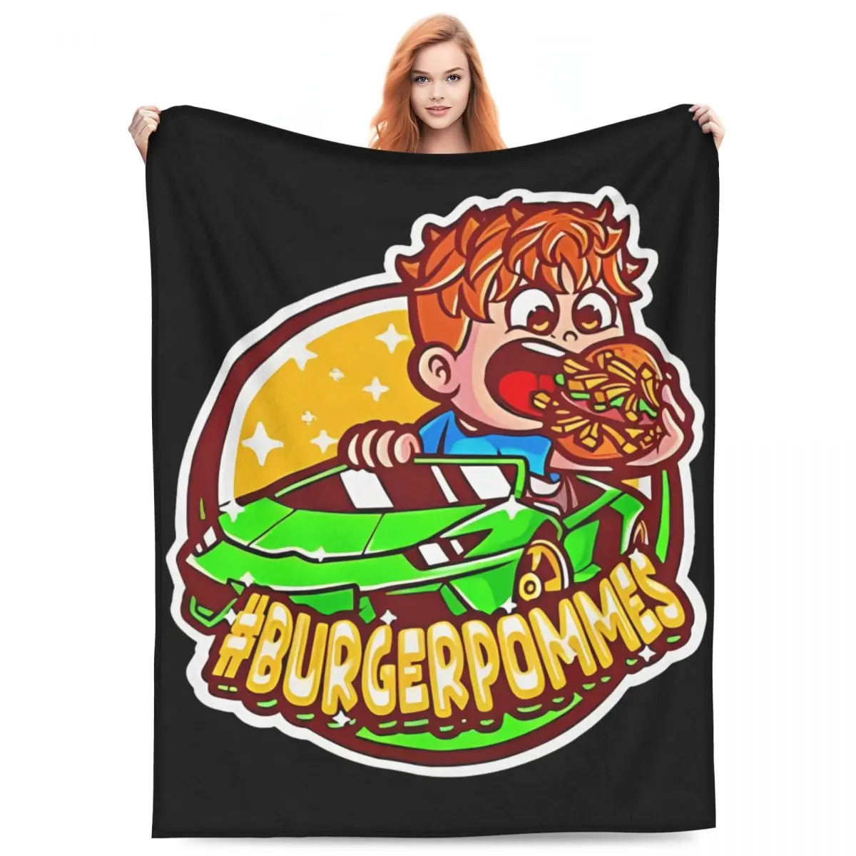 Burgerpommes ICrimax 2024 New Songs Blankets Fleece Printed Cartoon Cozy Lightweight Thin Throw Blanket for Bedding Travel Quilt