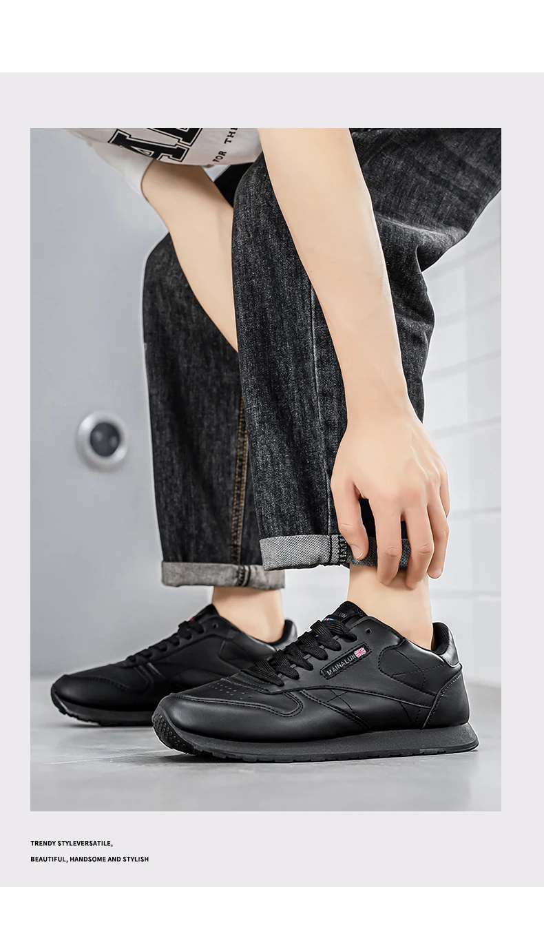 Herren Freizeitschuhe, Weiße Sneaker, Einfarbig Klassisch, Bequem und Stilvoll, Geeignet zum Gehen und für Outdoor-Training – Detail 17