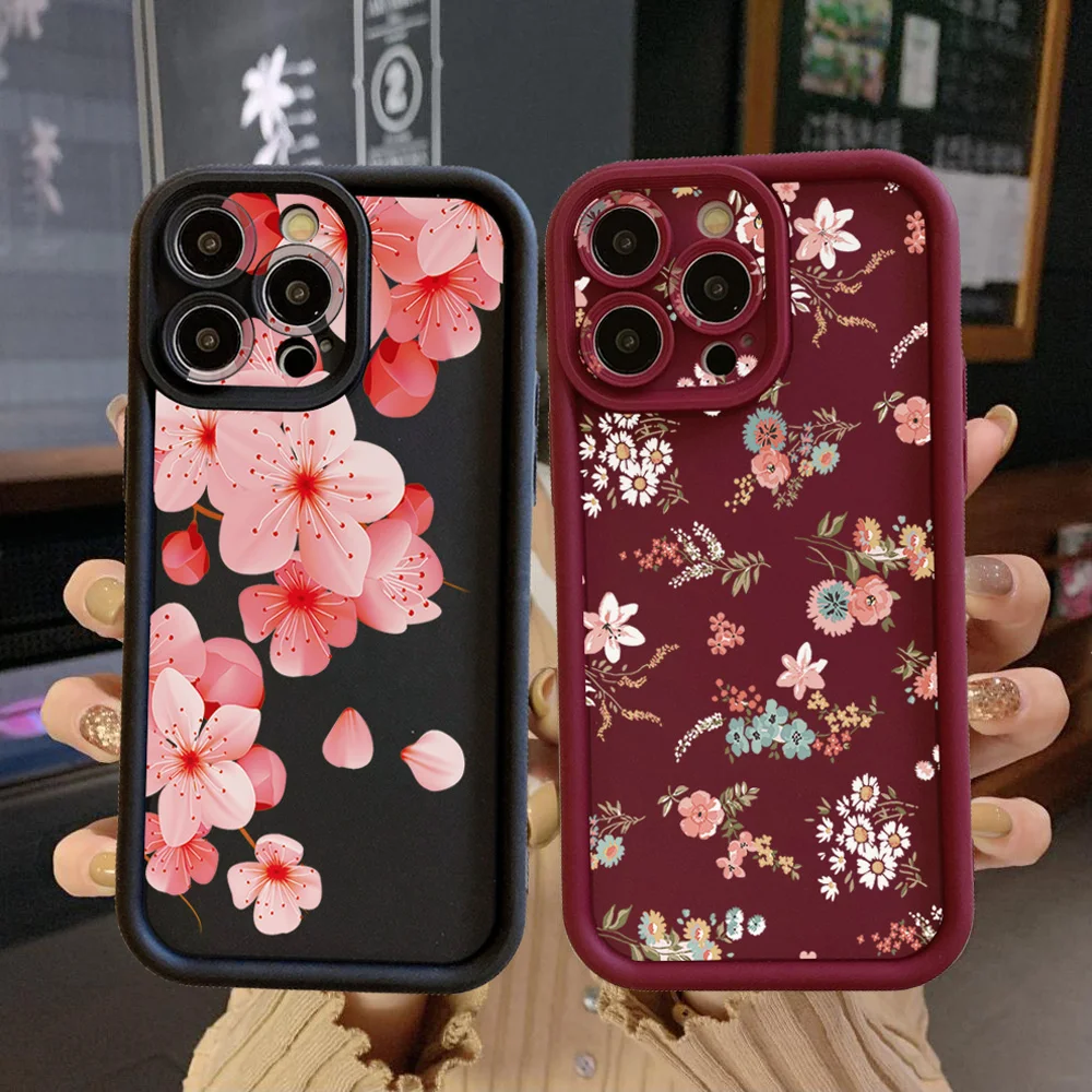 for Huawei Pura 70 Ultra Pro Honor X8B X9A 90 Lite Women Flower Full Protective Case Anti Drop Cover