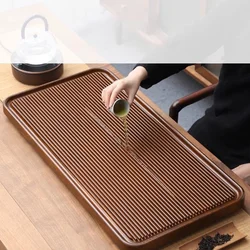 GIANXI Natural Bamboo Tea Tray Wooden Tray Retro Storage Drainage Tea Plate Tea Tray Chinese Kung Fu Tea Set Tea Table