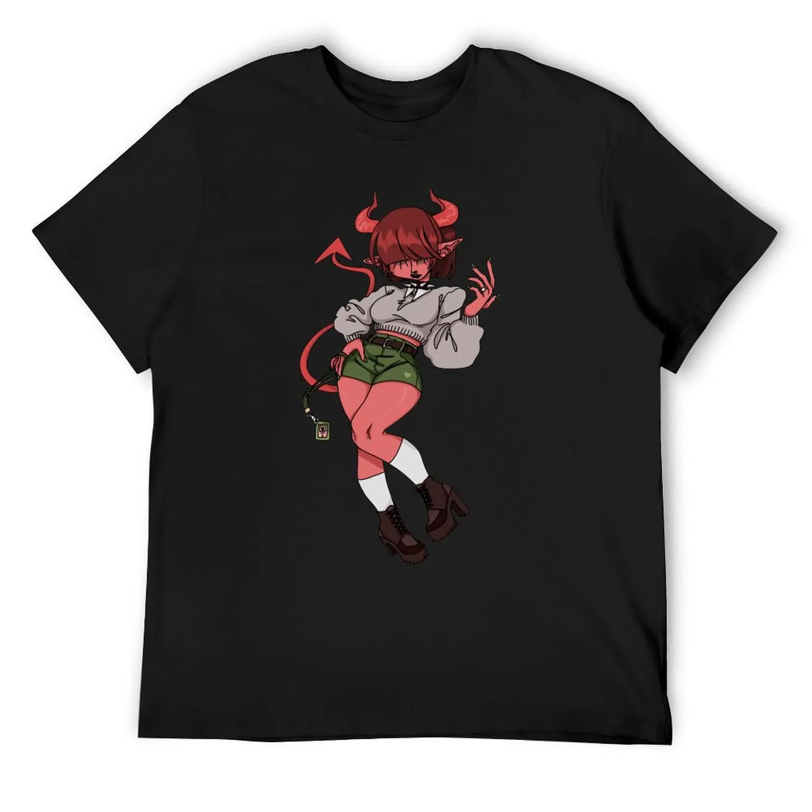 

Green Demon Girl T-Shirt blacks cute clothes vintage graphic tee mens tall t shirts