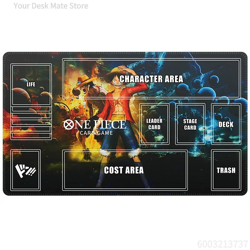 Diy One Piece Portgas Ace Card Battle Mat OPCG Luffy Single Player Board Game Card Battle Table Mat Gift Toys