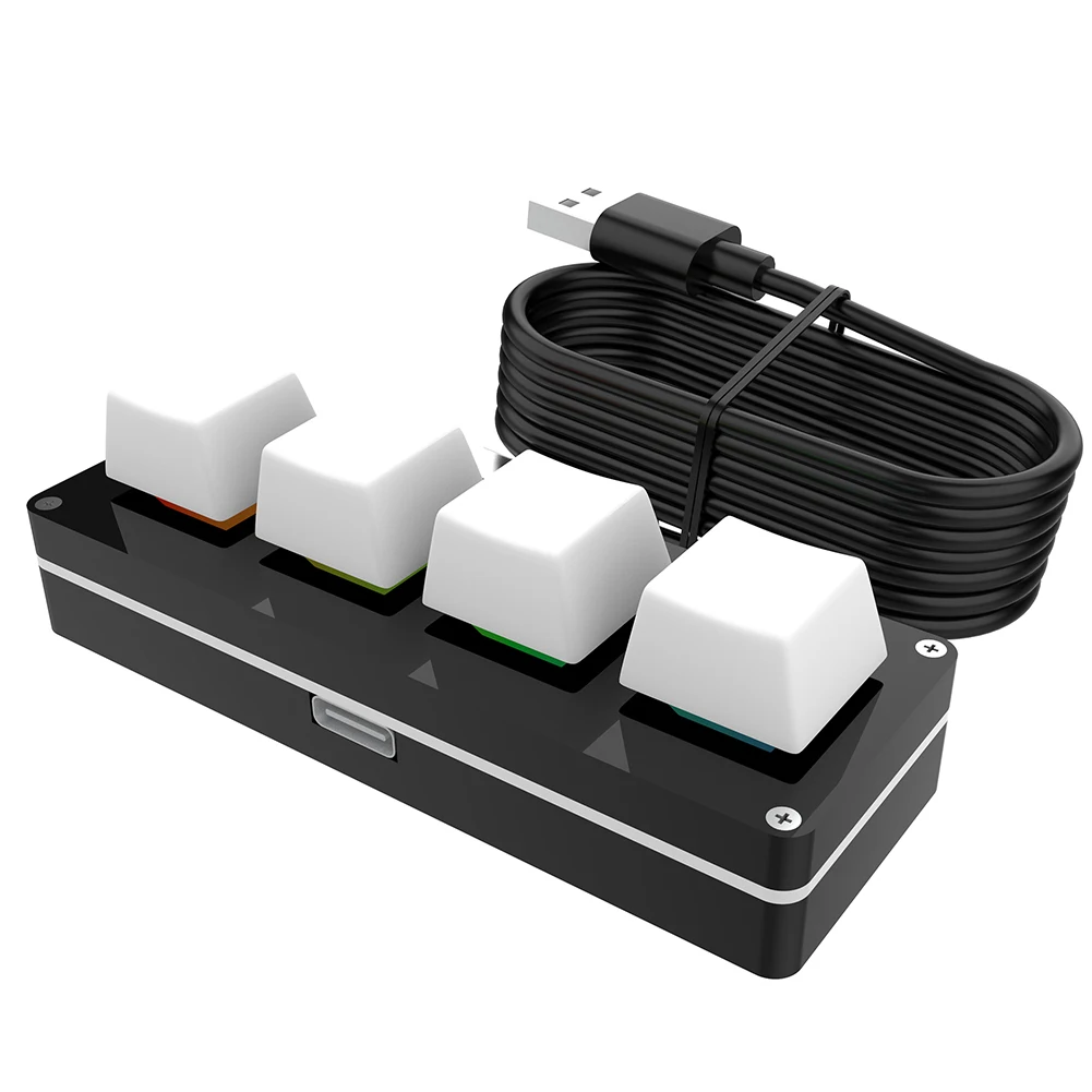 Teclado USB Personalizado com Programação de Macro, Teclado Mecânico Mini com Botão, Teclado Hotswap para Photoshop e Jogos para Macbook e Laptop
