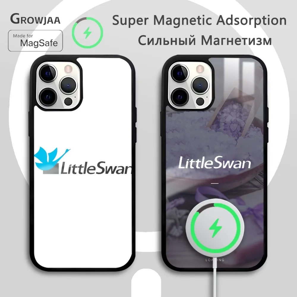 L-Little-SwanS Phone Case For iPhone 16 15 14 13 12 11 Pro Max Plus Mini New Magsafe Mirror Wireless Magnetic Funda