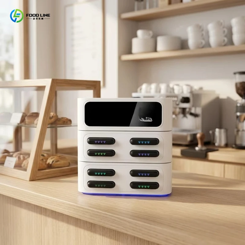 Stackable 8-Slot QR Code Power Bank Rental Station 60W Fast Charge 5000mAh Li-Polymer Ultra Slim Portable Chargers Type-C Output