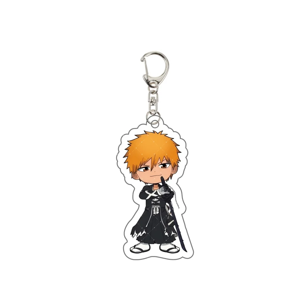 6cm Bleach Thousand-Year Blood War Acrylic Stand keychain Ichigo Rukia Toshiro Byakuya Chibi Figure, TYBW Anime Desktop Decor Ke