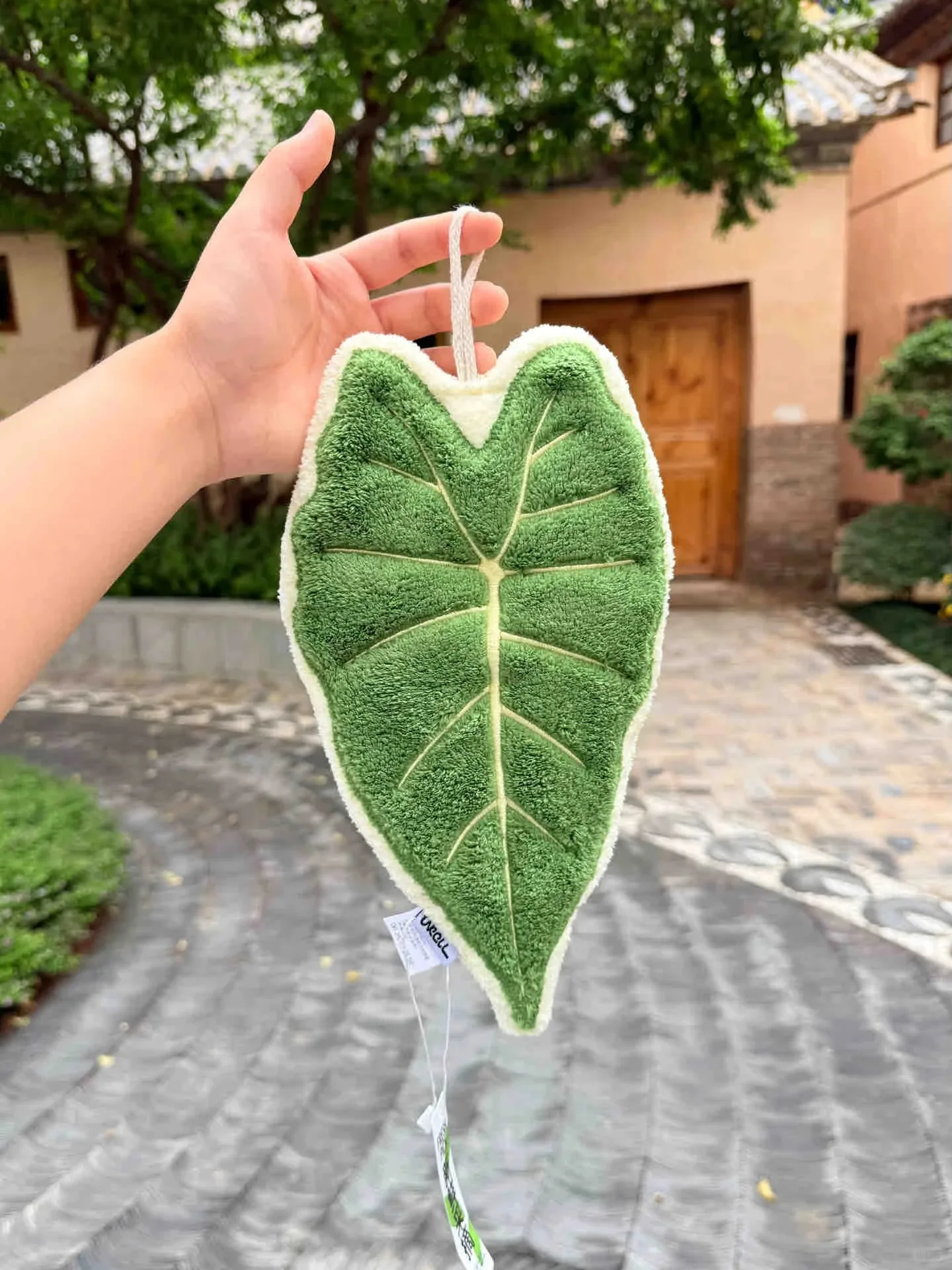 Coral-Fiber Plant Leaf Hand Towel for Hanging Portable Cleaning Cloth for Kitchen Bathroom Toilet Use