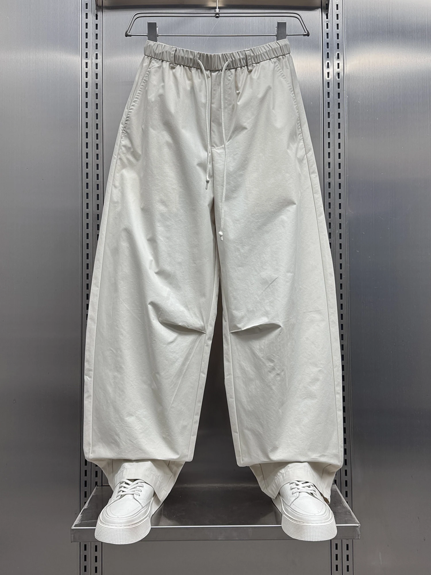 

Летние мужские повседневные брюки 2025: свободные, прямые, широкие штанины, универсальные, удобные, спортивные, длинные, для молодежи.