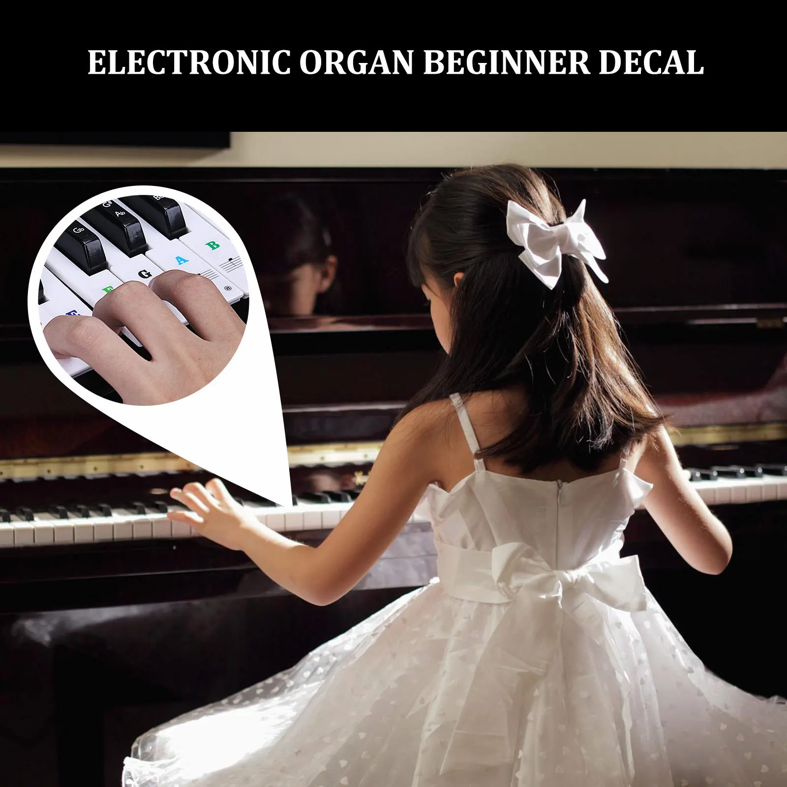 

1 Bag Of Keyboard Stickers For Piano Beginner Practical Decals Music Instrument Supplies Colored Labels Electronic Organ