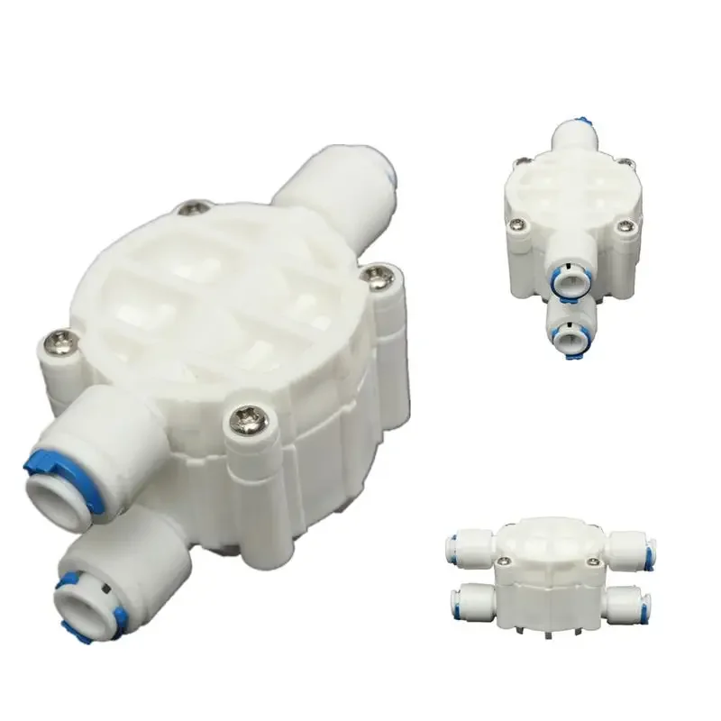 4 Way 1/4 Port Auto Shut Off Valve For RO Reverse Osmosis Water Filter System