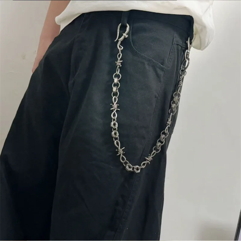 New Punk Rock Bramble Iron Thorn Pants Chain Unisex Cool Design Collarbone Choker Cool Hip Hop Neck Chain Bracelet Party Jewelry