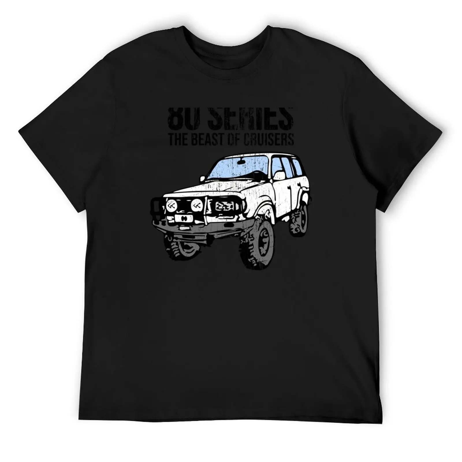 80 series the beast of landcruisers T-Shirt kawaii clothes anime stuff quick drying Short sleeve tee men