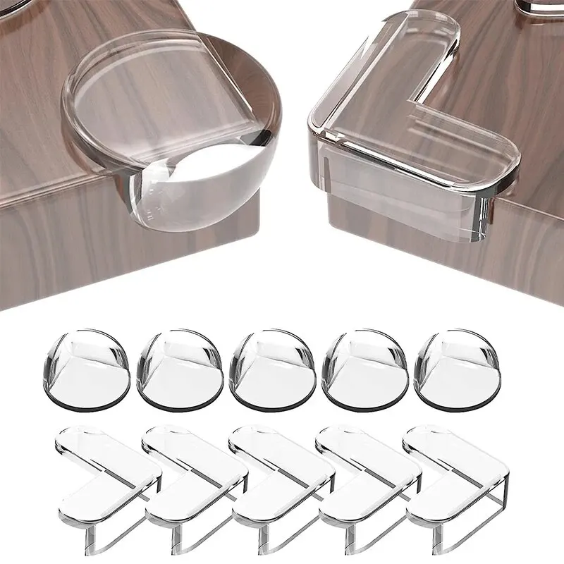 

Table Corner Protector Transparent Self-adhesive Anti-collision Furniture Corner Protector Children's Protective Tools(5pcs)